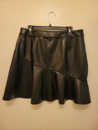 Nyla Faux Leather Flounce Skirt
