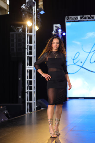  Noir Midi Dress