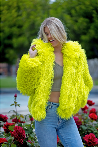 Glow Getter Faux Fur Jacket