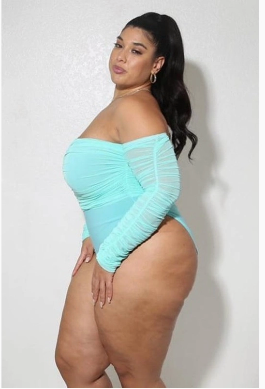 Turquoise Temptation Plus Sized Bodysuit