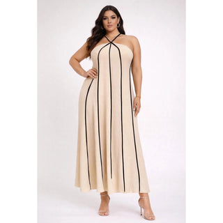 Simply Irresistible Plus Sized Dress - Beige