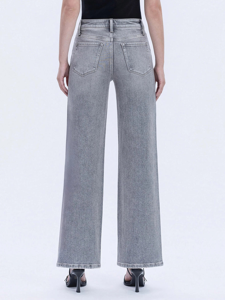The Olivia - Grey Wide Leg Jeans